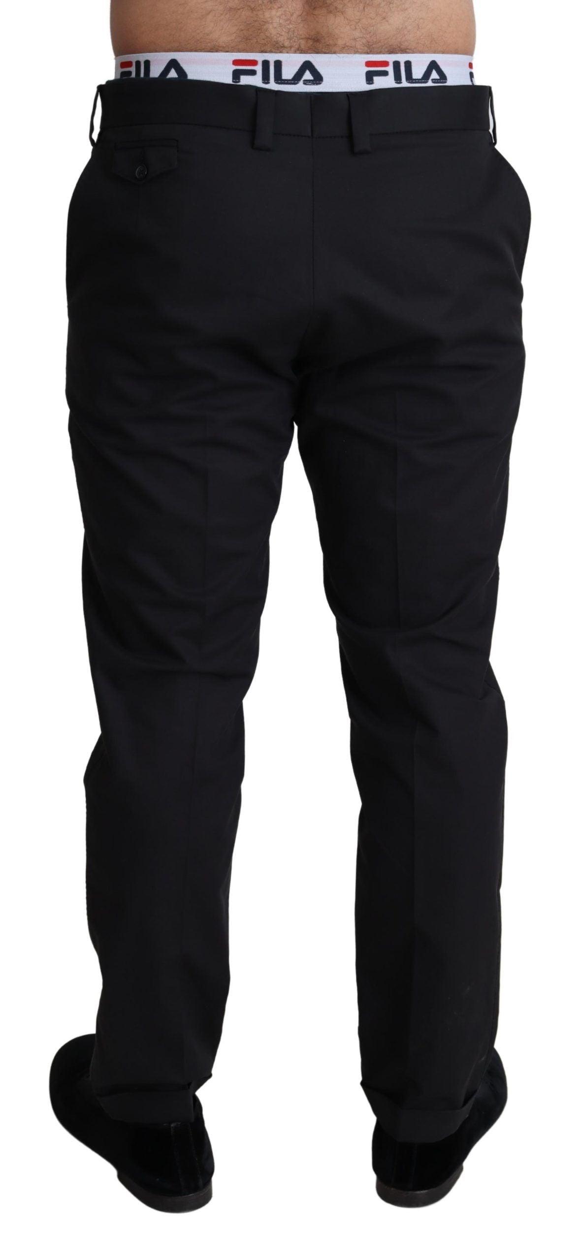 Dolce & Gabbana Elegant Black Stretch Cotton Trousers - Arichezz.store