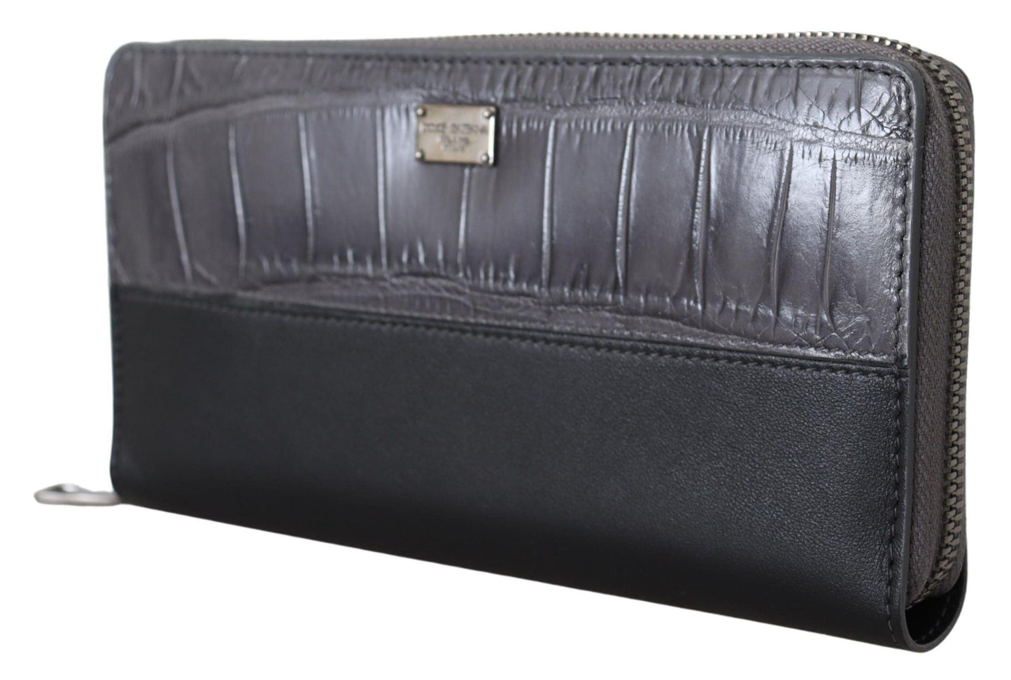 Dolce & Gabbana Elegant Textured Leather Zip-Around Wallet - Arichezz.store