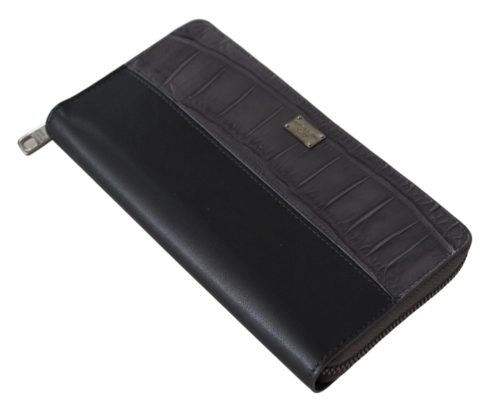 Dolce & Gabbana Elegant Textured Leather Zip-Around Wallet - Arichezz.store