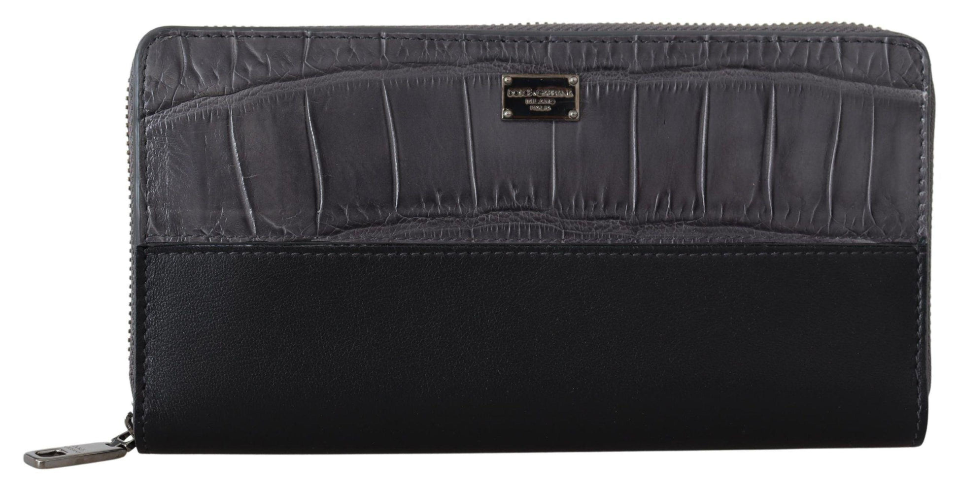 Dolce & Gabbana Elegant Textured Leather Zip-Around Wallet - Arichezz.store