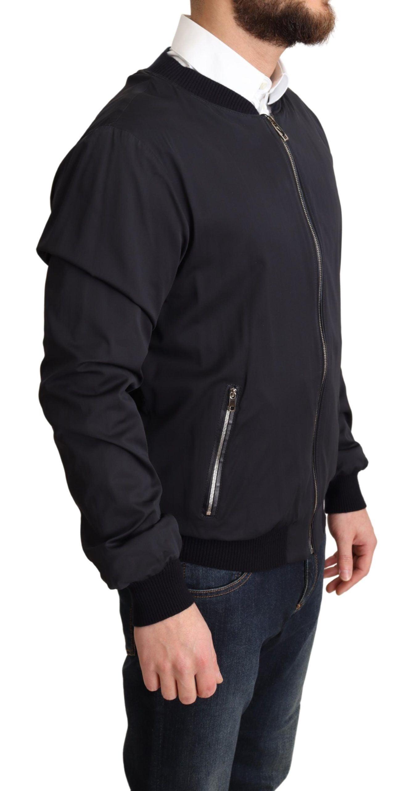 Dolce & Gabbana Elegant Silk Blend Bomber Jacket - Arichezz.store