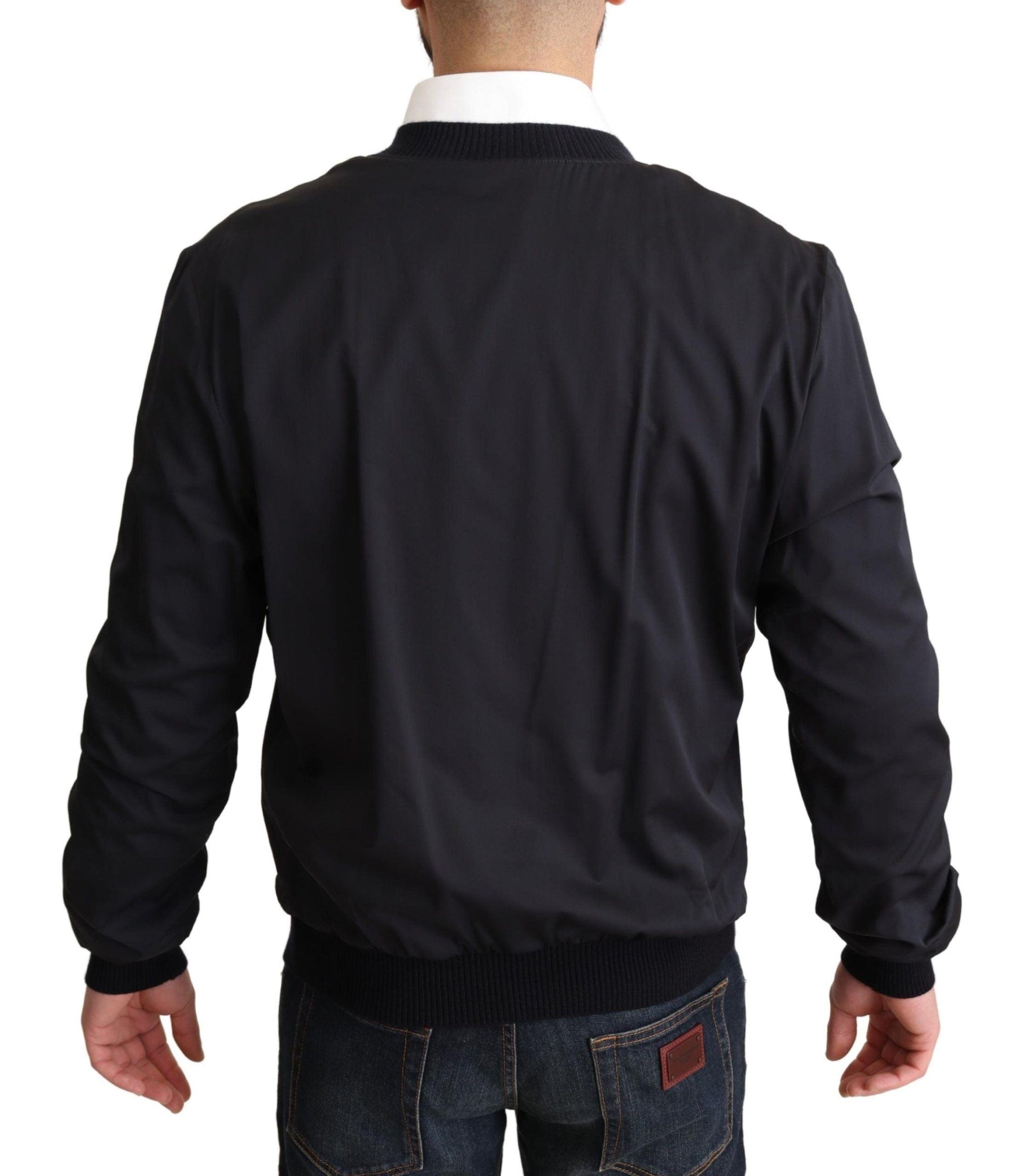 Dolce & Gabbana Elegant Silk Blend Bomber Jacket - Arichezz.store