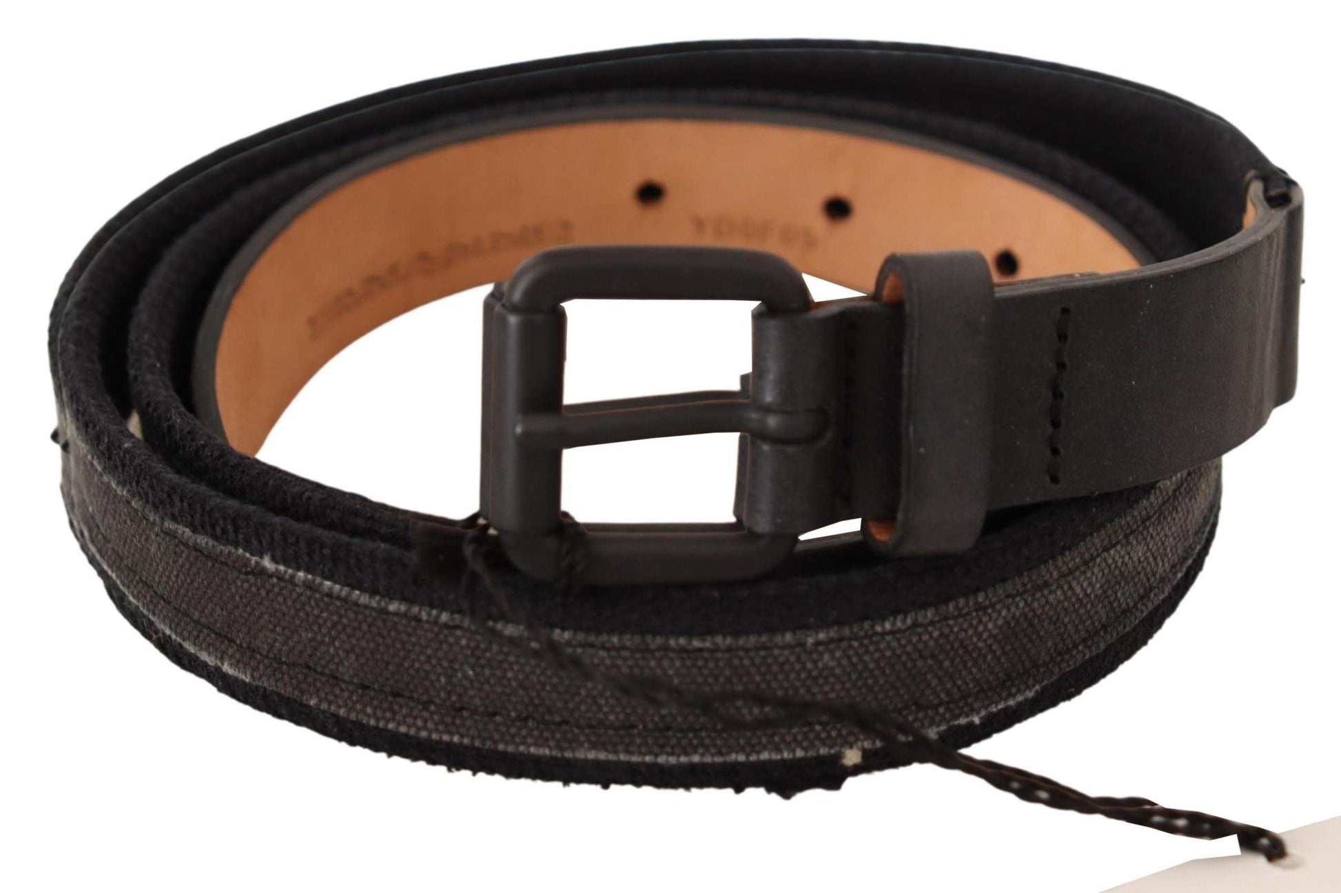 Ermanno Scervino Classic Black Leather Belt with Buckle Fastening - Arichezz.store