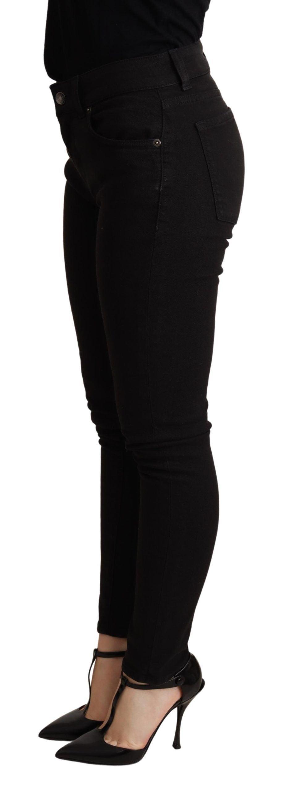 Dolce & Gabbana Elegant Slim Black Skinny Jeans - Arichezz.store