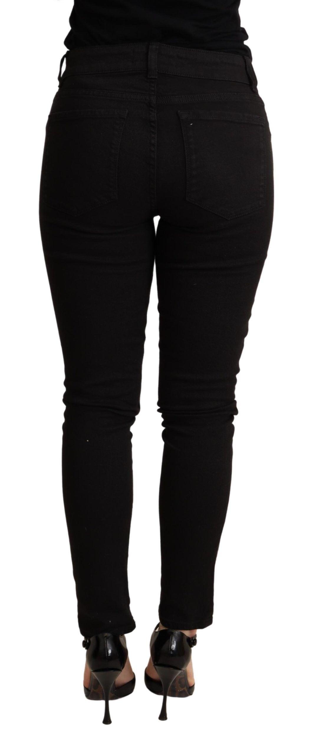 Dolce & Gabbana Elegant Slim Black Skinny Jeans - Arichezz.store