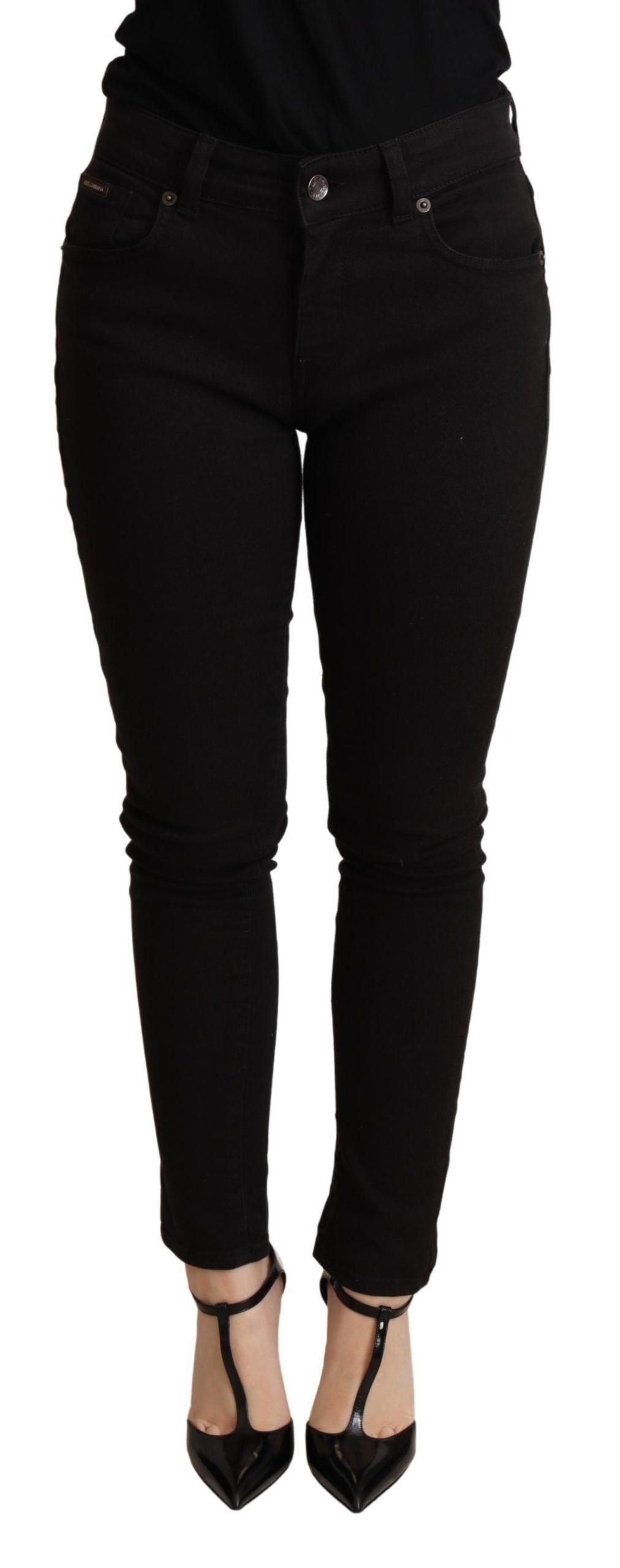 Dolce & Gabbana Elegant Slim Black Skinny Jeans - Arichezz.store