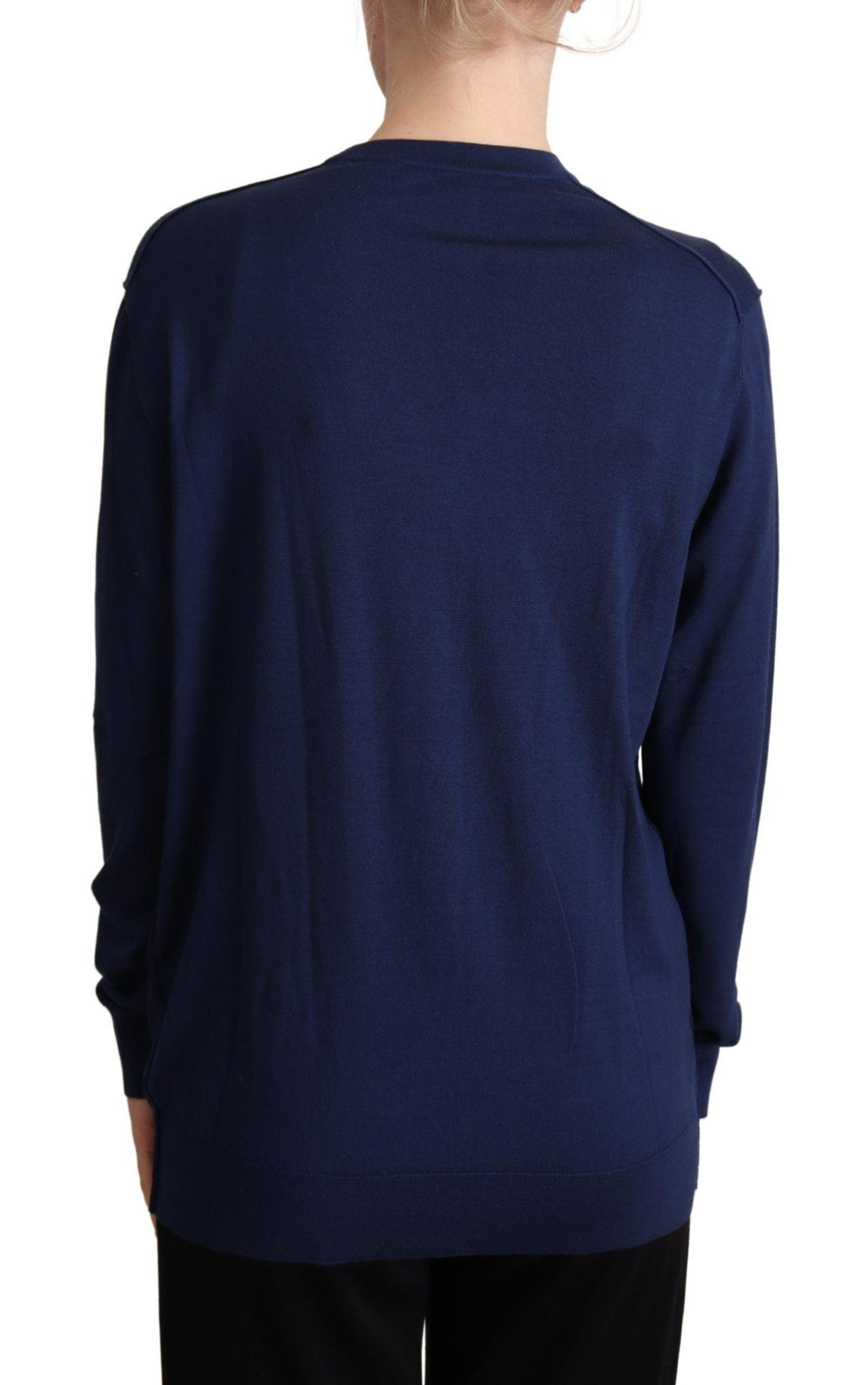 Dolce & Gabbana Elegant Virgin Wool Blue Cardigan - Arichezz.store