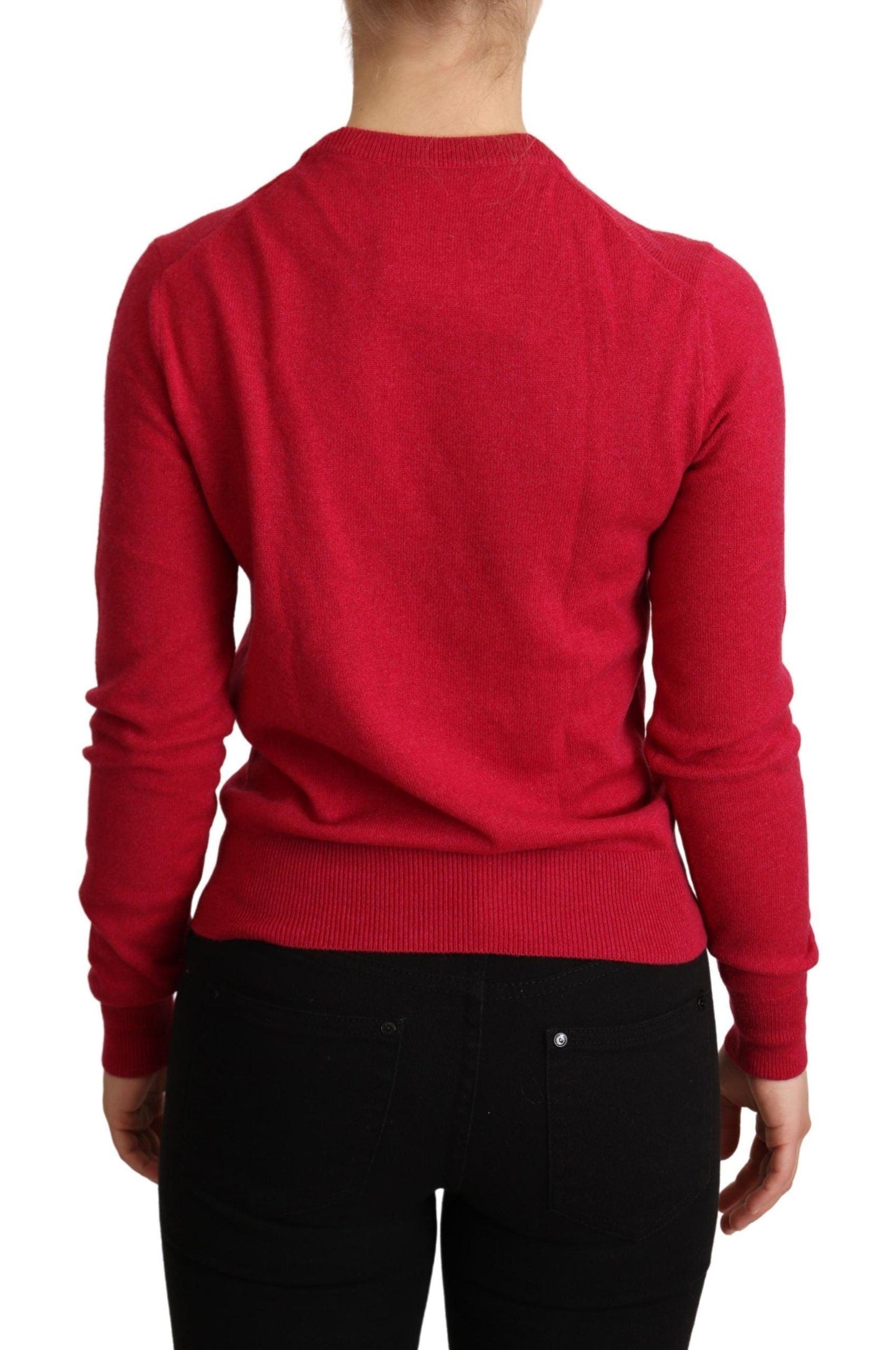 Dolce & Gabbana Chic Pink Cashmere Blend Crewneck Pullover - Arichezz.store