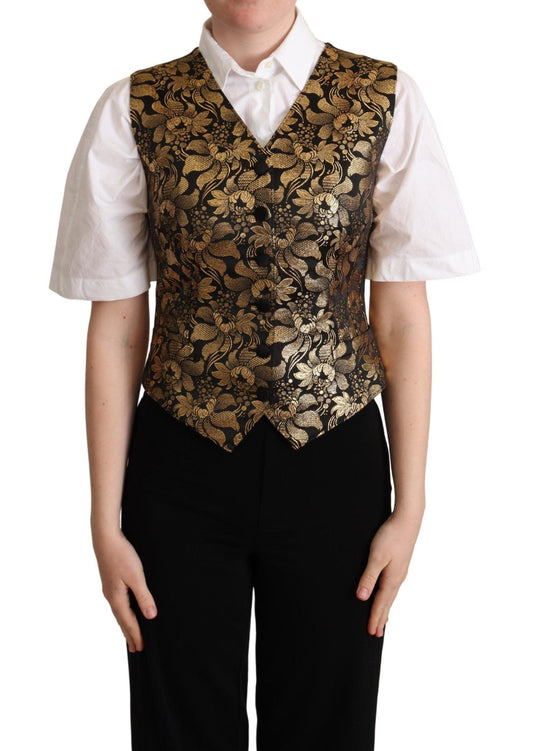 Dolce & Gabbana Black Jacquard Waistcoat - Arichezz.store