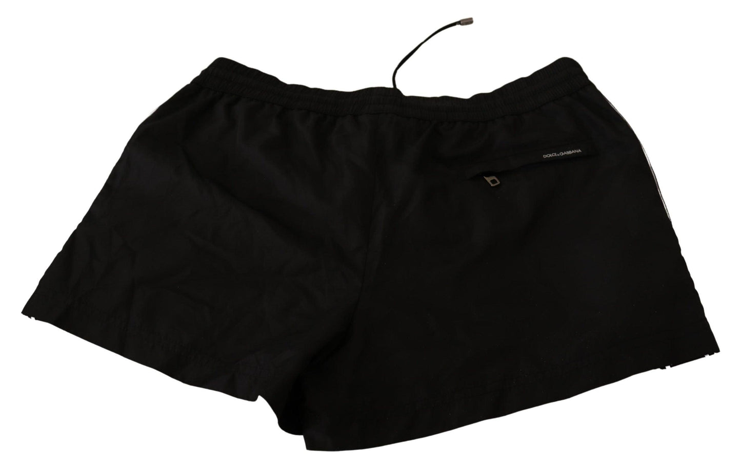 Dolce & Gabbana Elegant Black KING Motive Swim Trunks - Arichezz.store