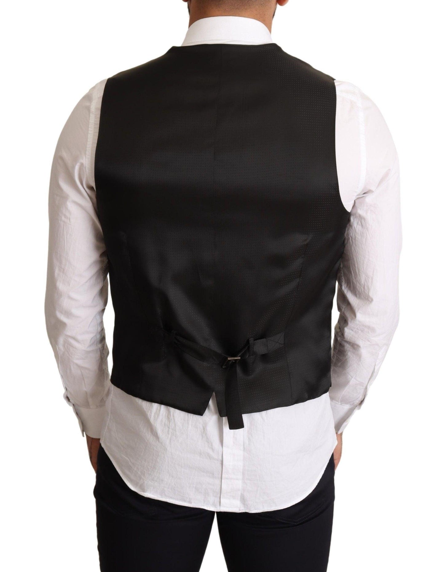 Dolce & Gabbana Elegant Black Formal Dress Vest - Arichezz.store