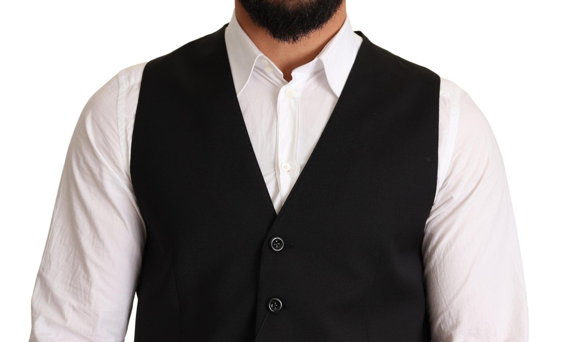 Dolce & Gabbana Elegant Black Formal Dress Vest - Arichezz.store