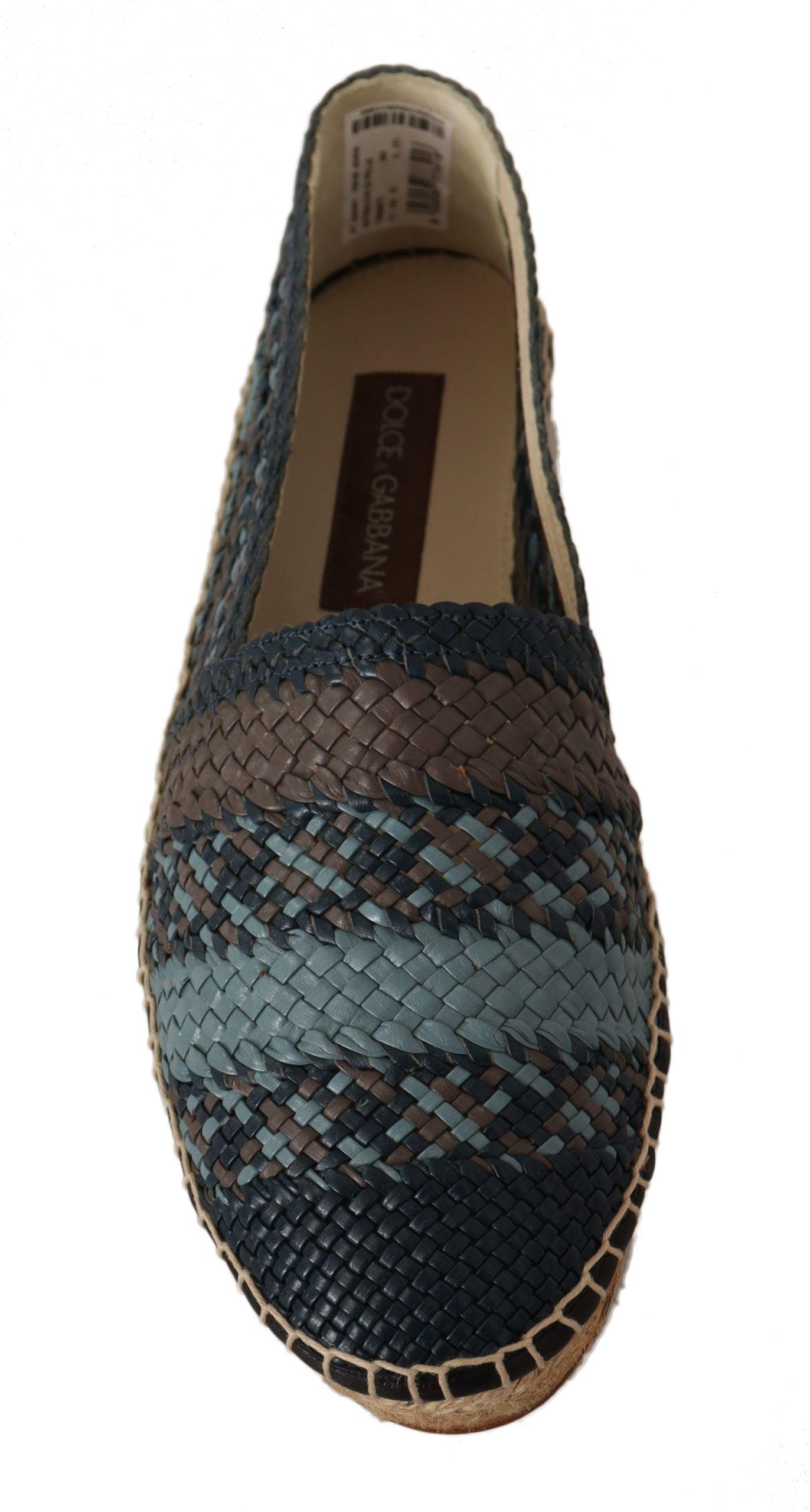 Dolce & Gabbana Elegant Woven Leather Espadrilles - Arichezz.store