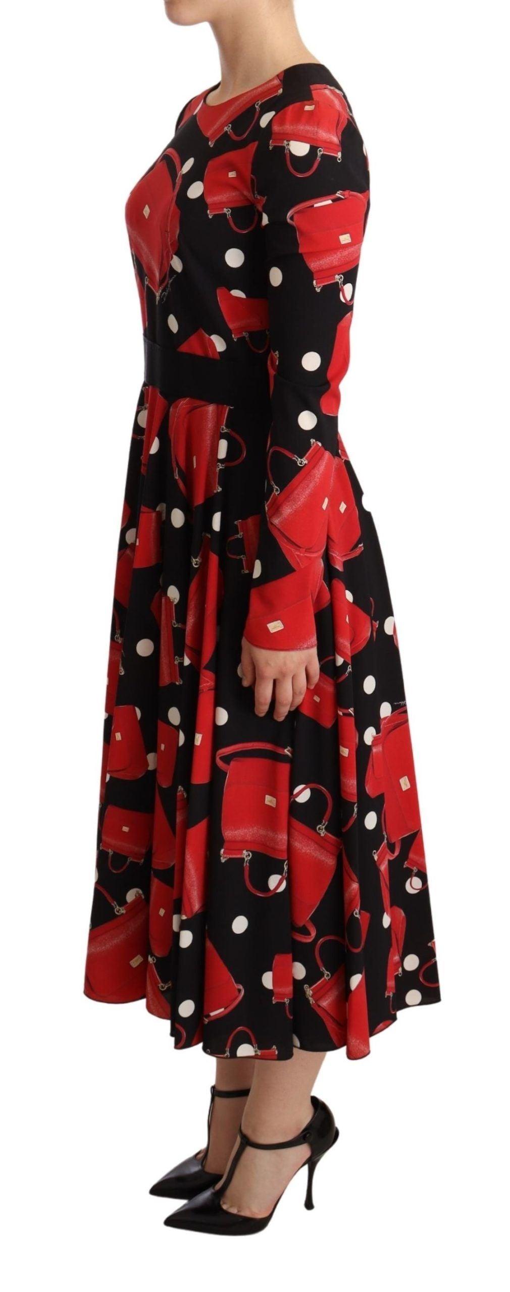 Dolce & Gabbana Elegant Sicily Print Flared Midi Dress - Arichezz.store