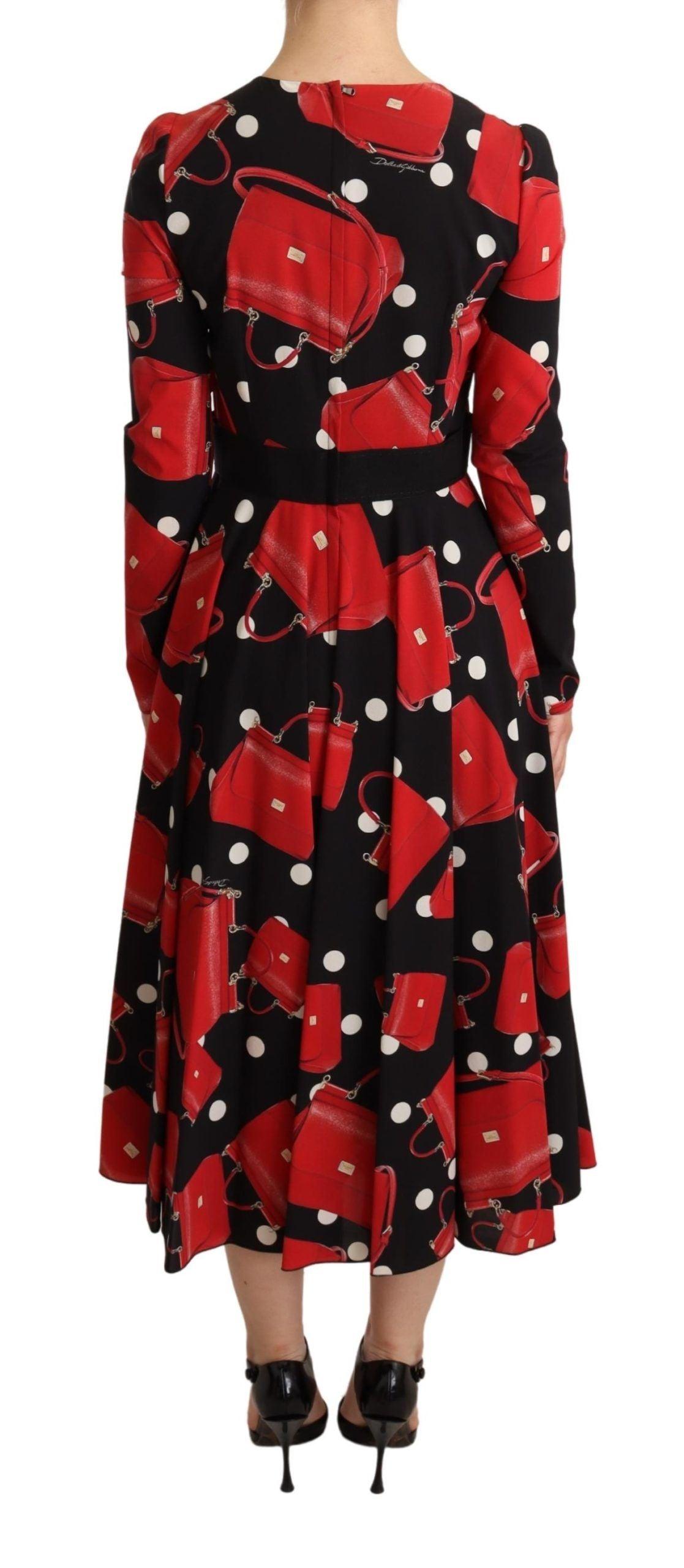 Dolce & Gabbana Elegant Sicily Print Flared Midi Dress - Arichezz.store