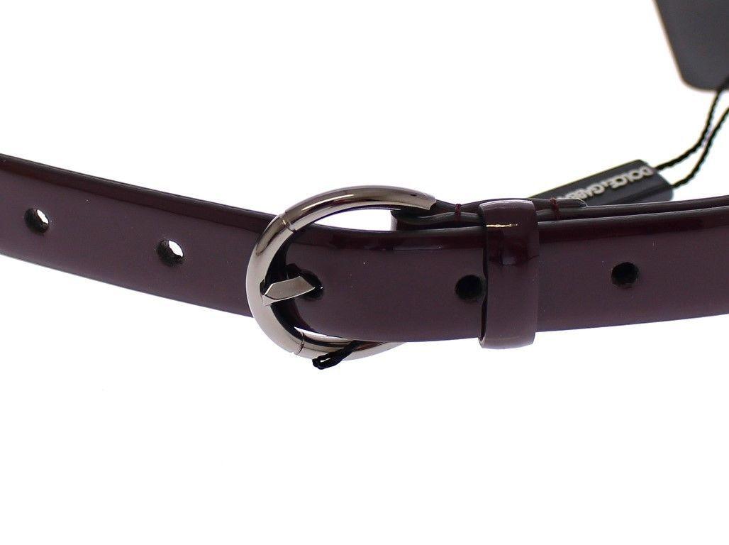 Dolce & Gabbana Elegant Purple Leather Belt - Italian Elegance - Arichezz.store