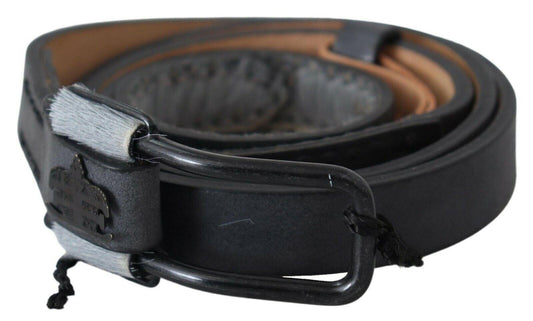 Ermanno Scervino Elegant Black Braided Leather Belt - Arichezz.store