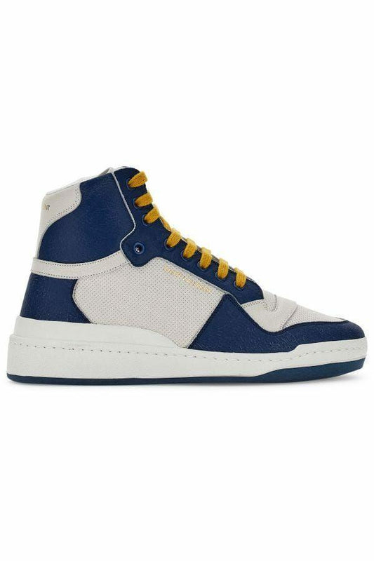 Saint Laurent Elevate Your Style with Mid-Top Blue Luxury Sneakers - Arichezz.store