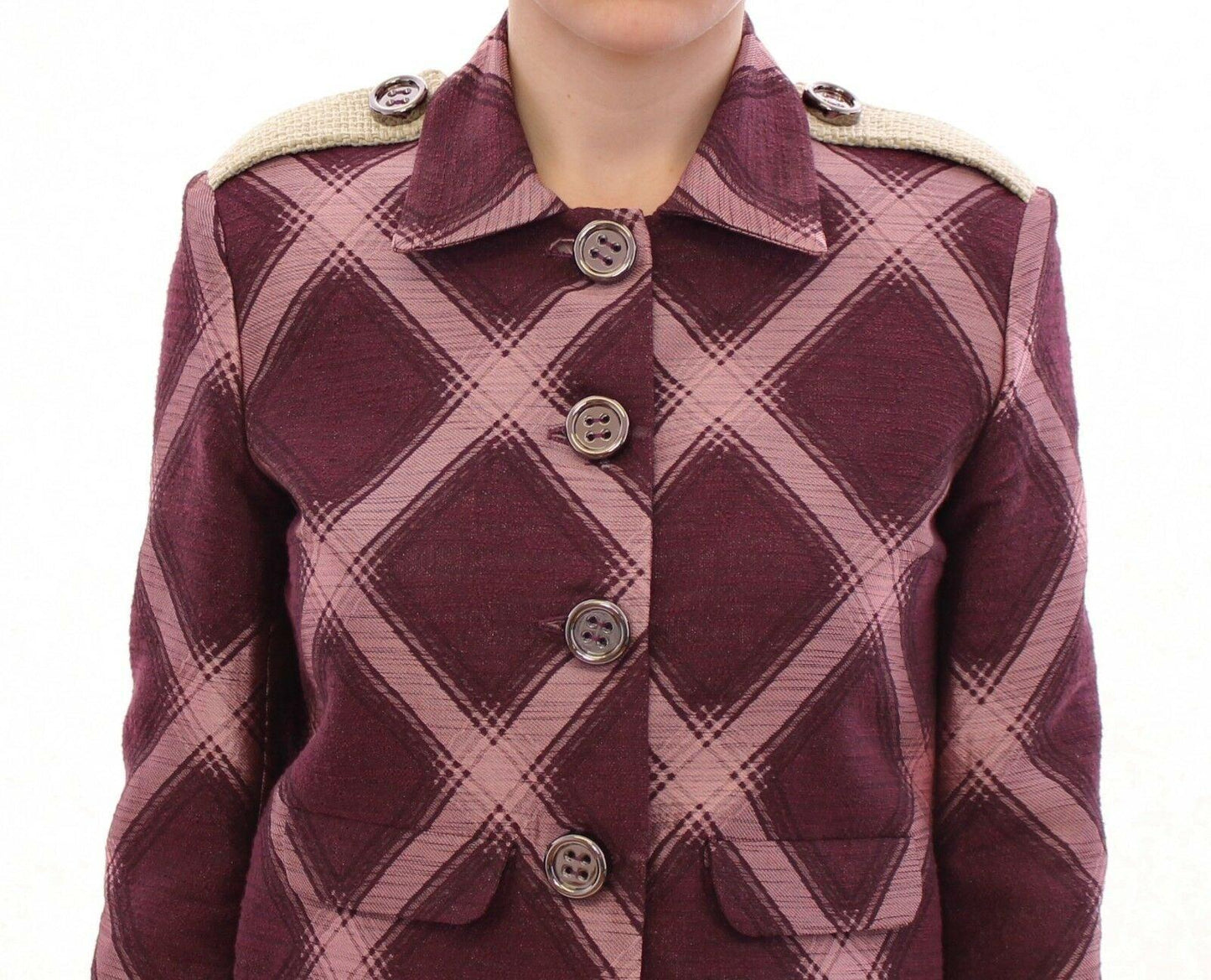 House of Holland Multicolor Check Print Jacket - Arichezz.store