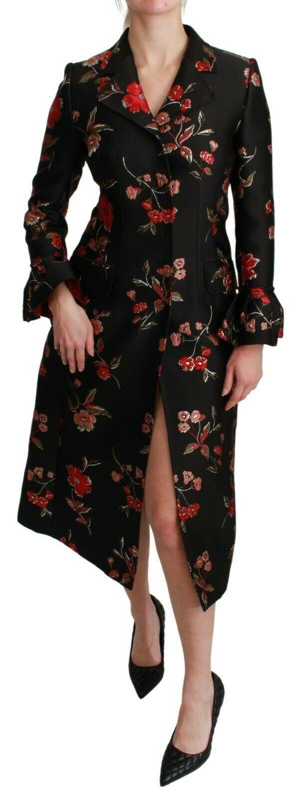 Dolce & Gabbana Floral Embroidered Trench Coat - Arichezz.store