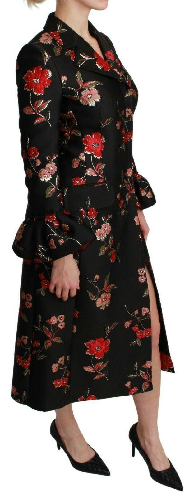 Dolce & Gabbana Floral Embroidered Trench Coat - Arichezz.store