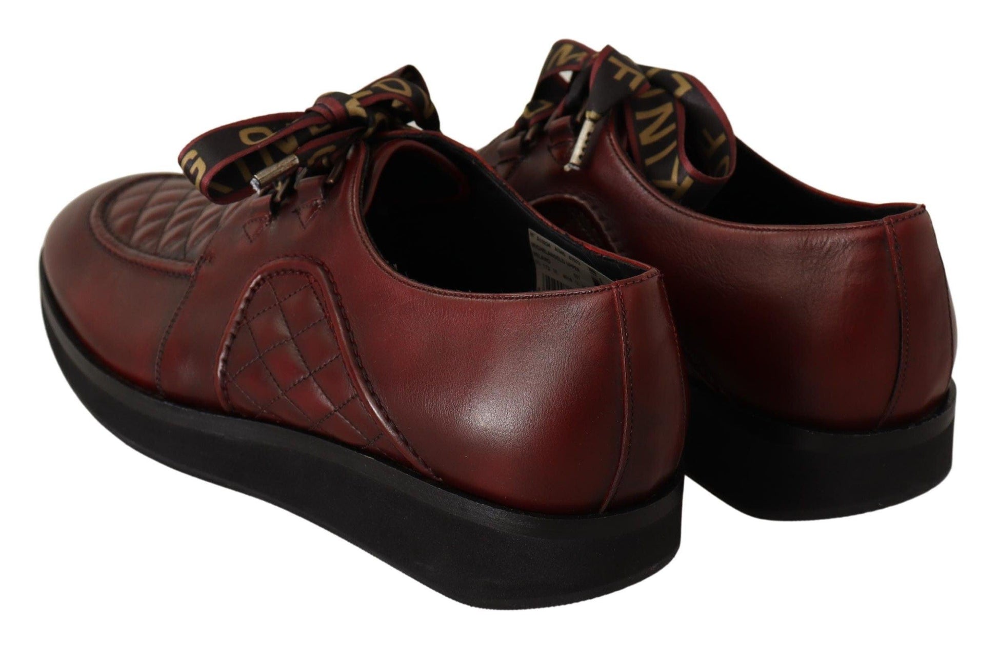 Dolce & Gabbana Elegant Bordeaux Derby Leather Shoes - Arichezz.store