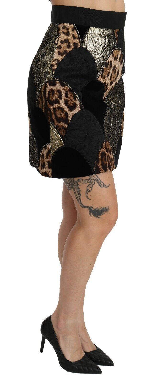 Dolce & Gabbana High-Waisted Leopard Print Skirt - Arichezz.store