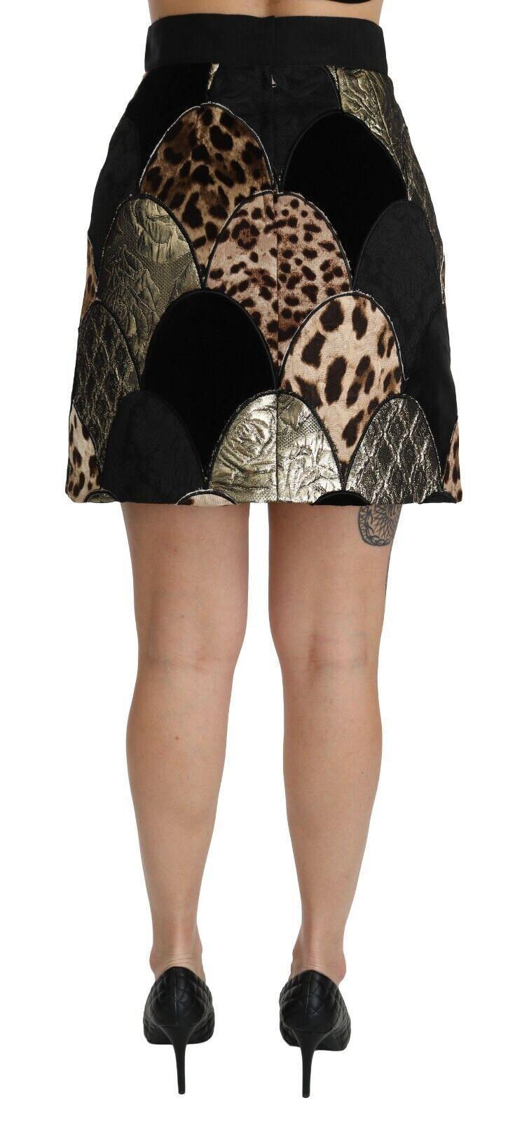 Dolce & Gabbana High-Waisted Leopard Print Skirt - Arichezz.store