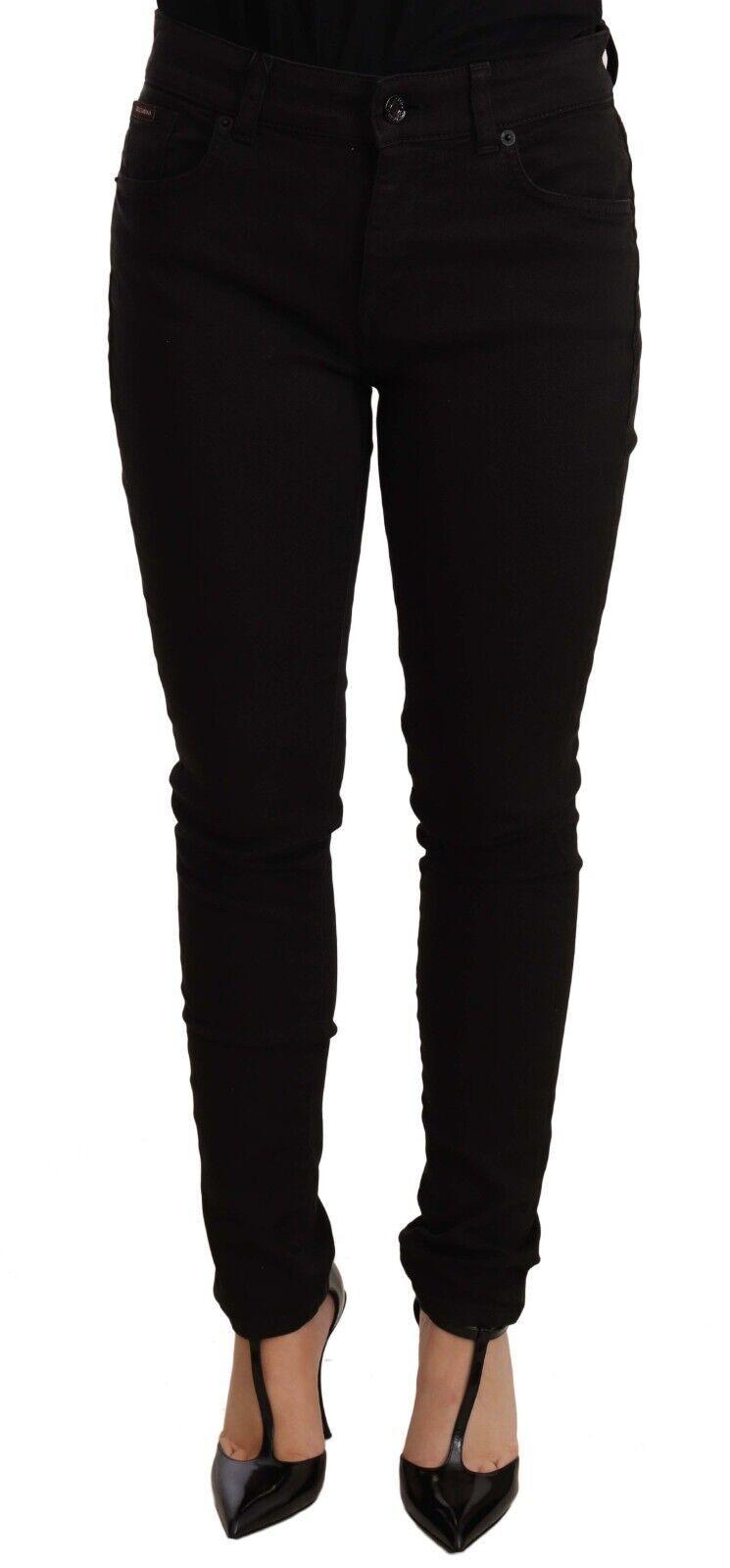 Dolce & Gabbana Chic Black Mid-Waist Skinny Denim Jeans - Arichezz.store