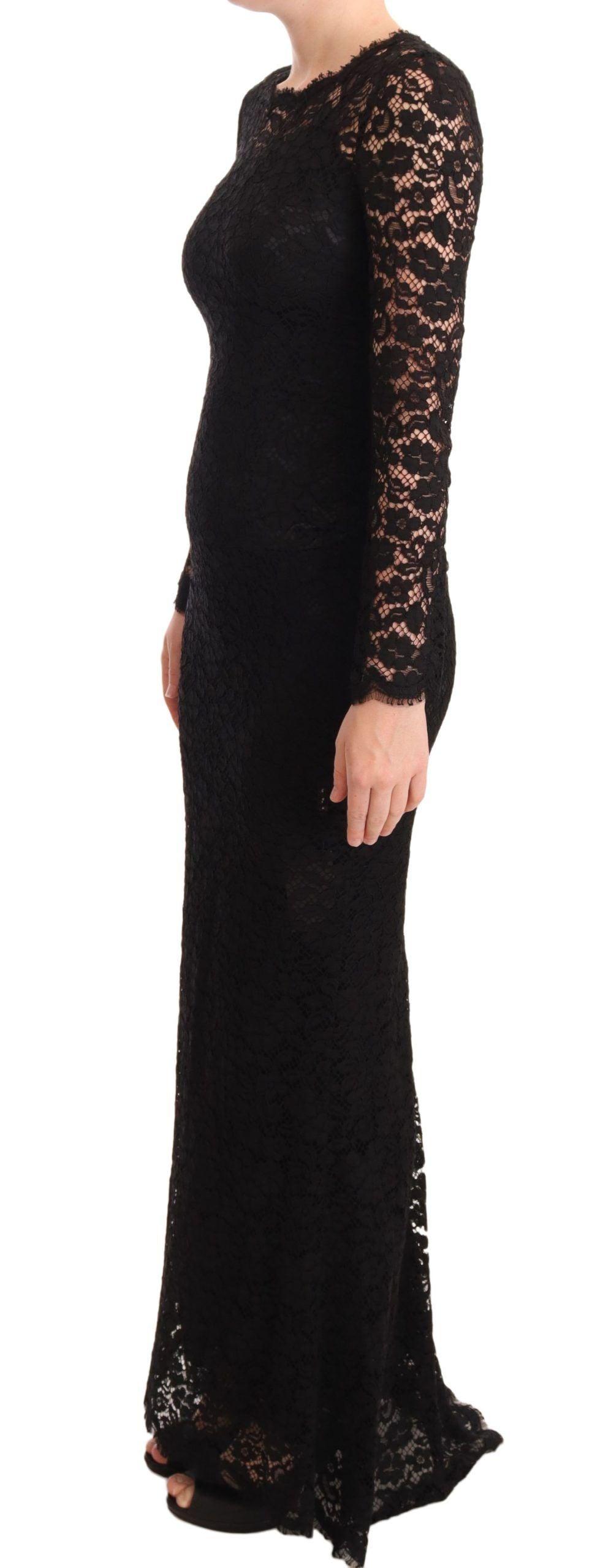 Dolce & Gabbana Elegant Laminated Lace Mermaid Dress - Arichezz.store