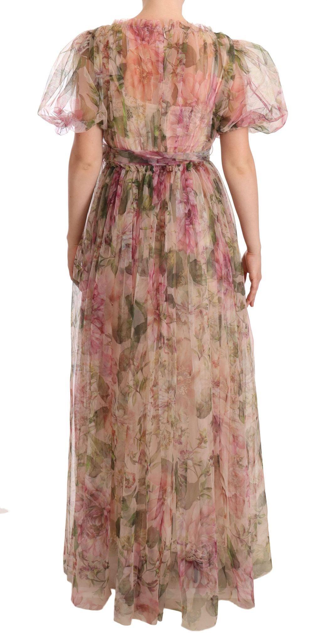 Dolce & Gabbana Floral Print Nylon Maxi Dress - Arichezz.store