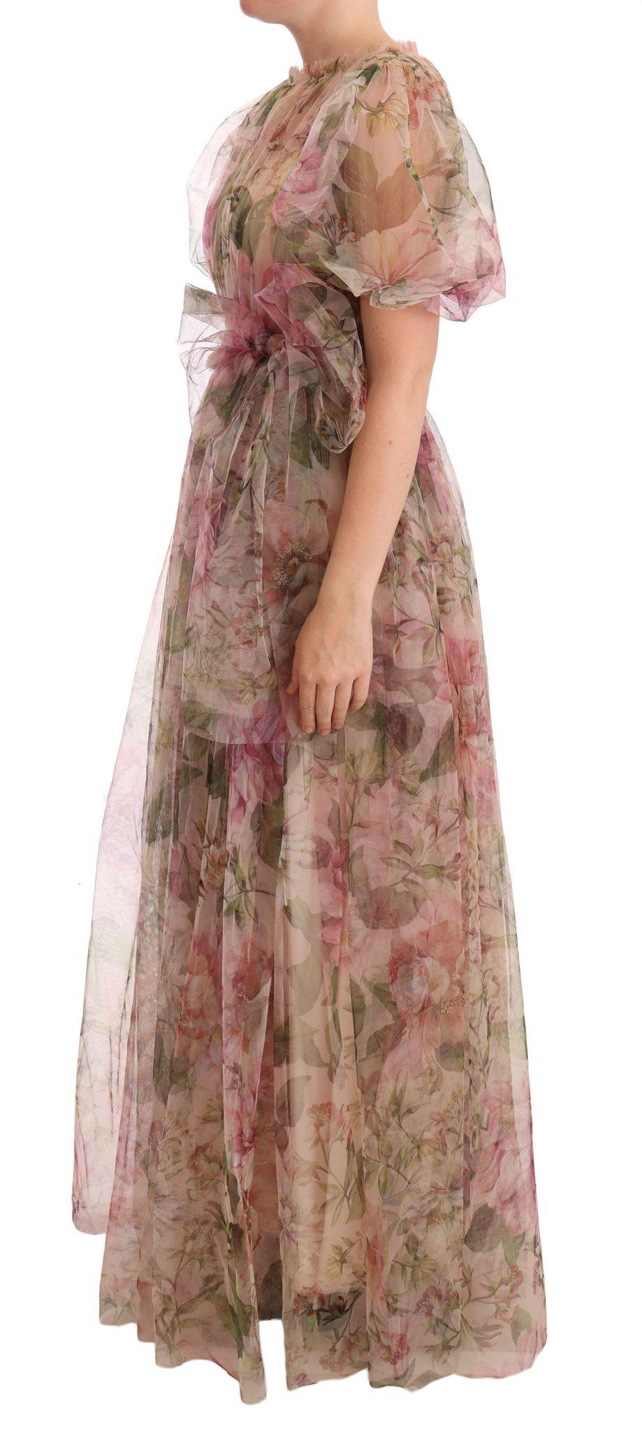 Dolce & Gabbana Floral Print Nylon Maxi Dress - Arichezz.store