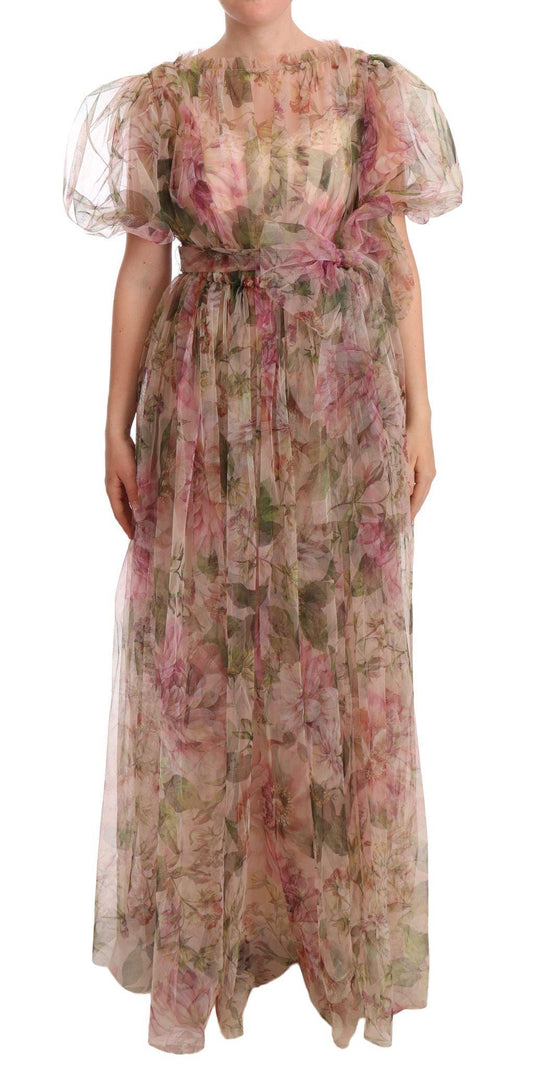 Dolce & Gabbana Floral Print Nylon Maxi Dress - Arichezz.store