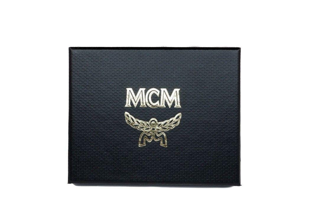 MCM Spectrum Diamond Mini Neon Yellow Visetos Leather Card Case Holder Wallet - Arichezz.store