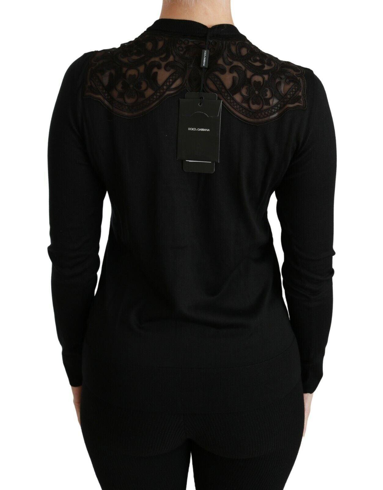 Dolce & Gabbana Alluring Silk Blend Lace Cardigan - Arichezz.store