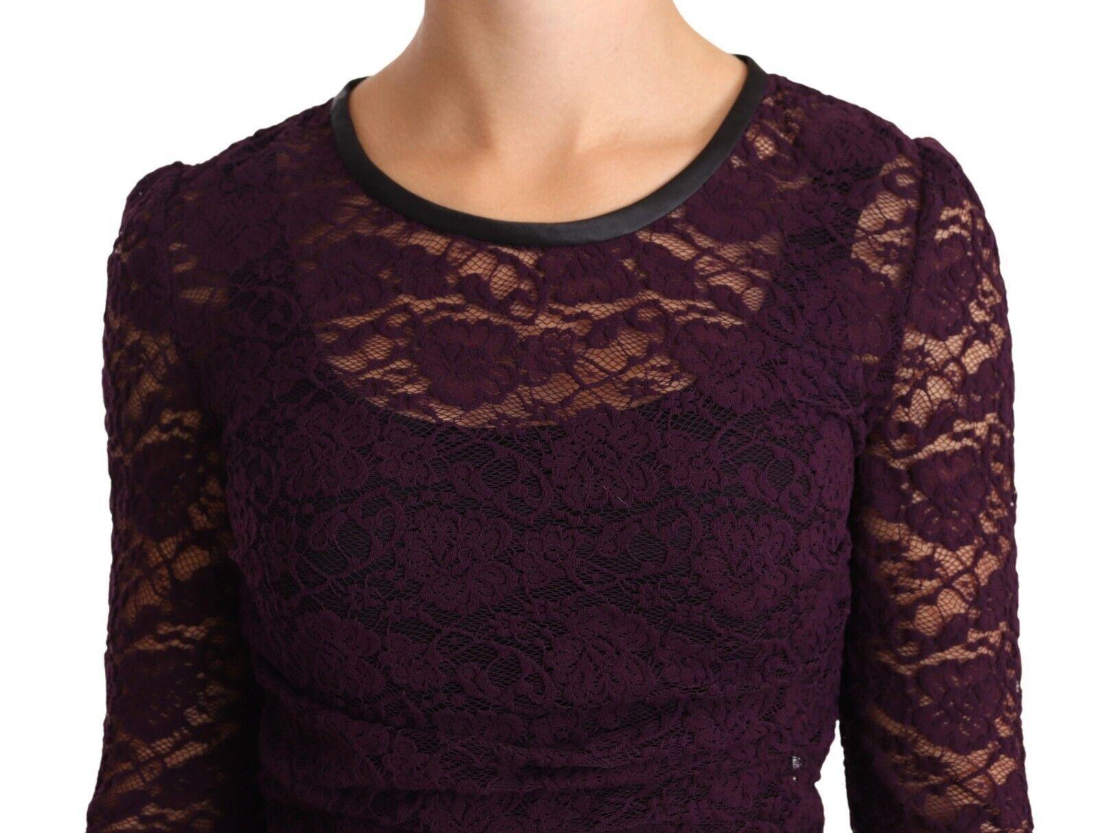 Dolce & Gabbana Elegant Sheer Lace Long Sleeve Blouse - Arichezz.store