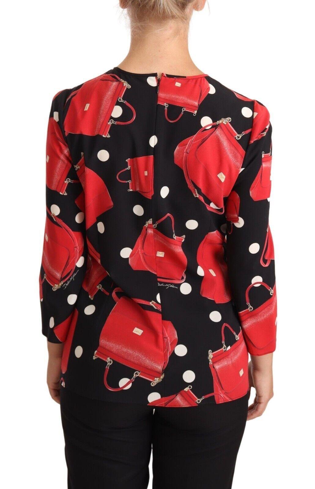 Dolce & Gabbana Elegant Sicily Bag Print Blouse - Arichezz.store