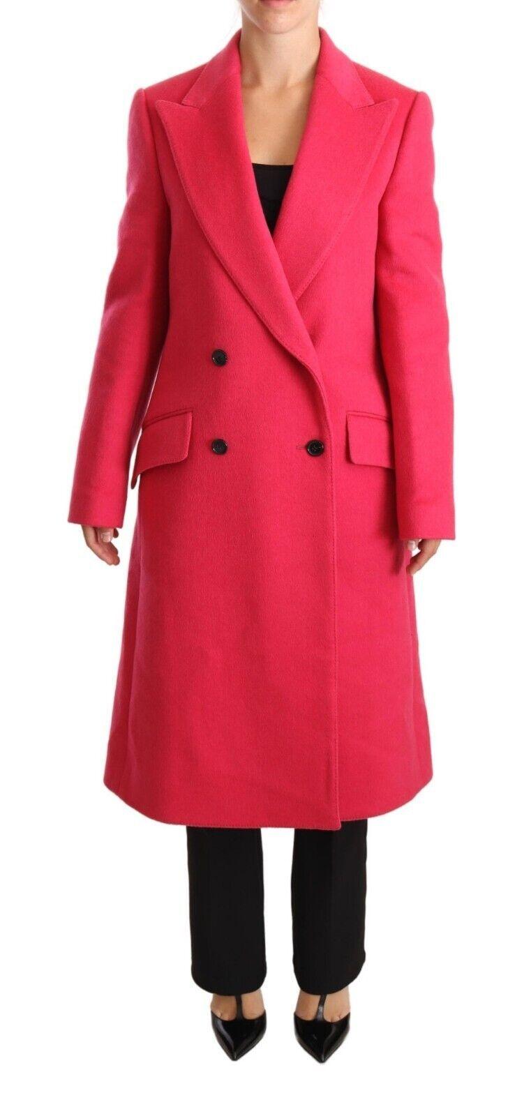 Dolce & Gabbana Elegant Pink Wool-Cashmere Coat - Arichezz.store