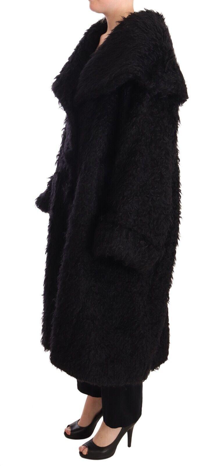 Dolce & Gabbana Black Fur Cape Trench Jacket - Arichezz.store