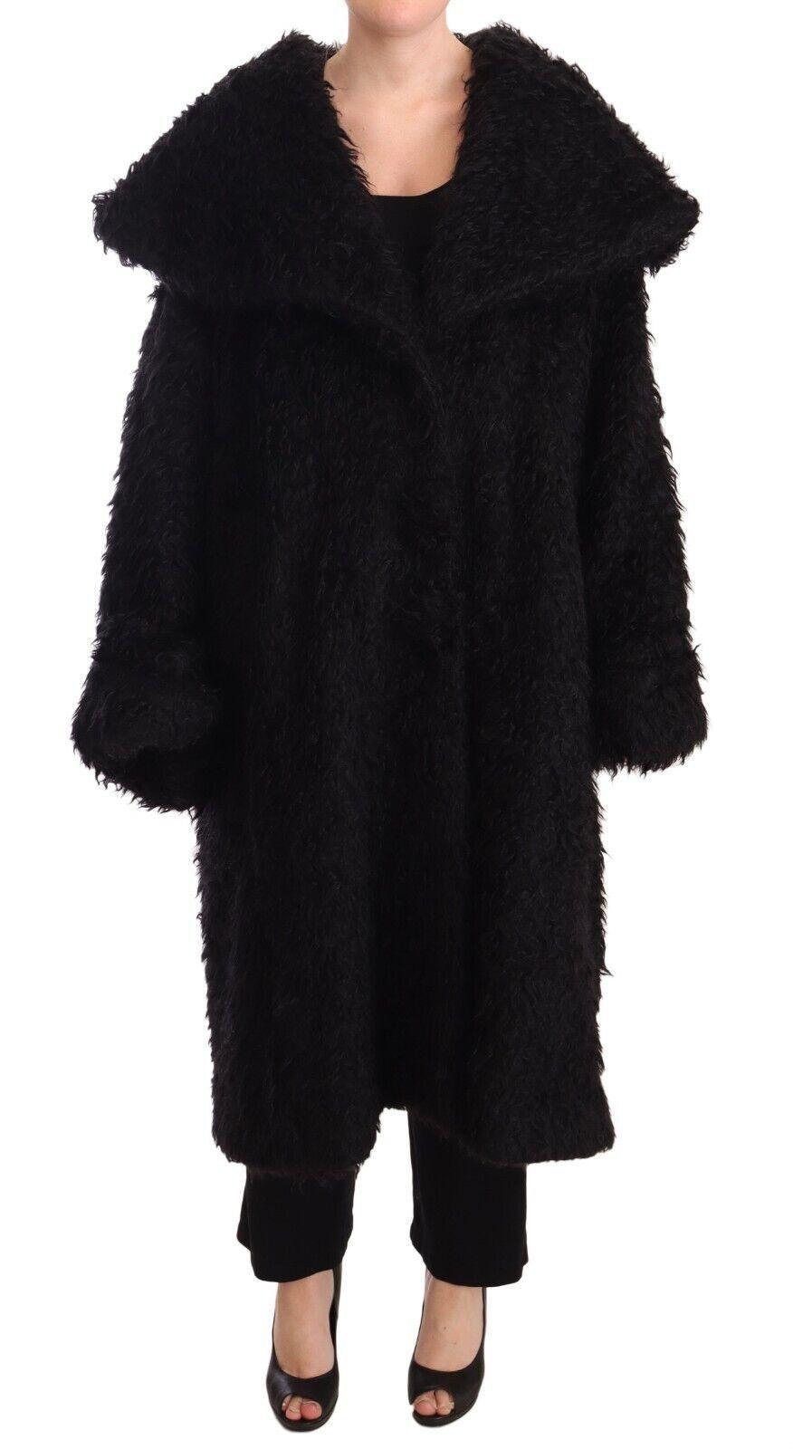 Dolce & Gabbana Black Fur Cape Trench Jacket - Arichezz.store