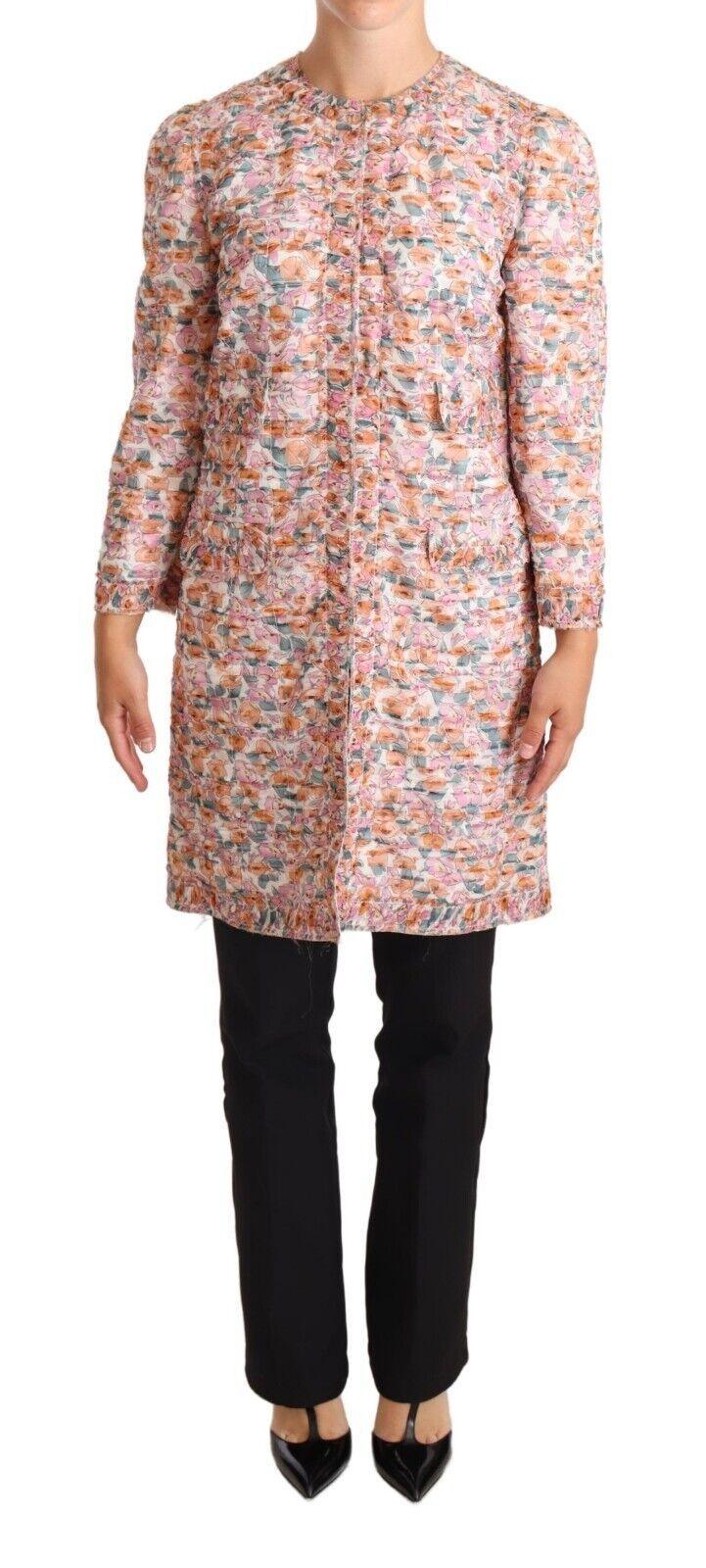 Dolce & Gabbana Multicolor Floral Silk Trench Coat - Arichezz.store