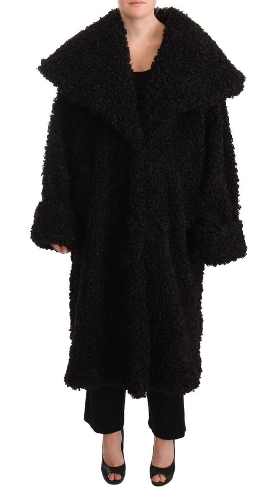 Dolce & Gabbana Black Fur Cape Trench Coat - Arichezz.store