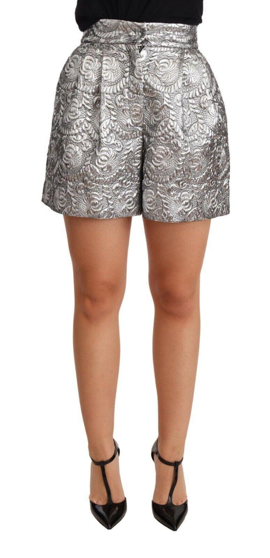 Dolce & Gabbana Chic Floral Brocade High Waist Mini Shorts - Arichezz.store