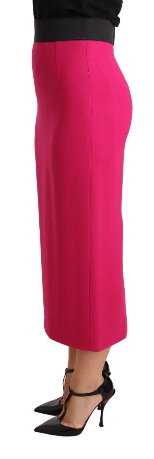 Dolce & Gabbana Elegant High-Waisted Pencil Skirt in Pink - Arichezz.store