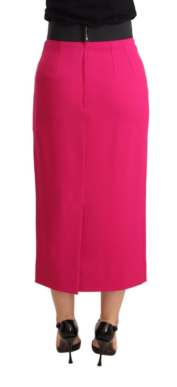 Dolce & Gabbana Elegant High-Waisted Pencil Skirt in Pink - Arichezz.store