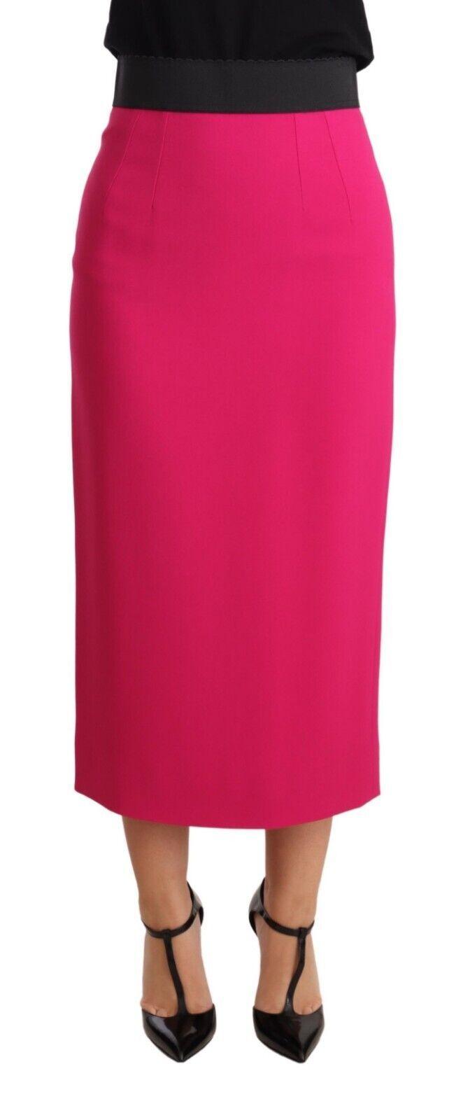 Dolce & Gabbana Elegant High-Waisted Pencil Skirt in Pink - Arichezz.store