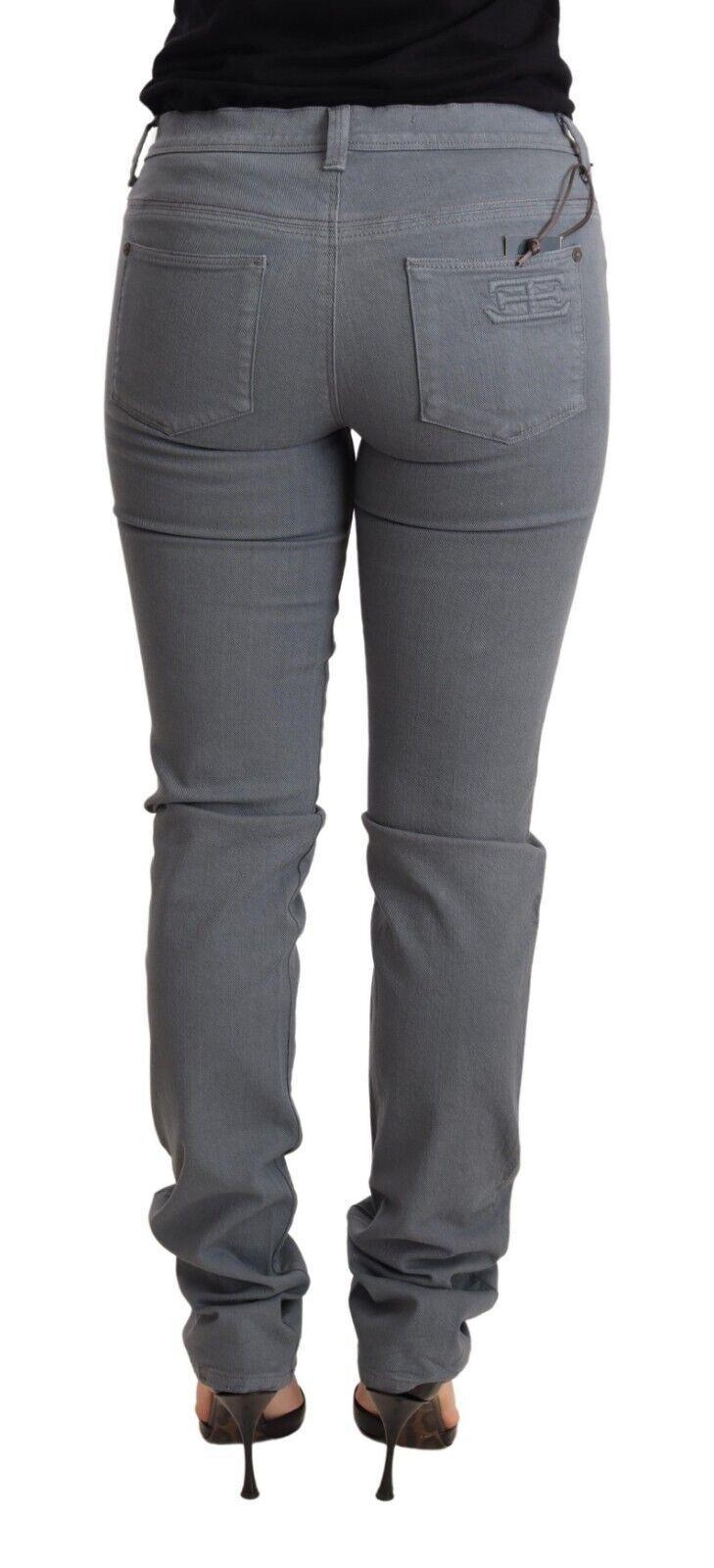 Ermanno Scervino Sleek Gray Low Waist Skinny Jeans - Arichezz.store