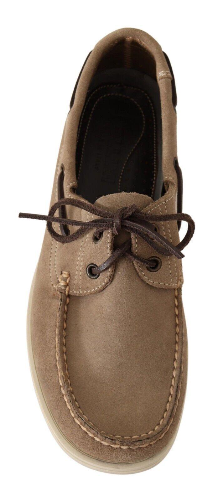 Pollini Elegant Beige Suede Moccasins for Men - Arichezz.store