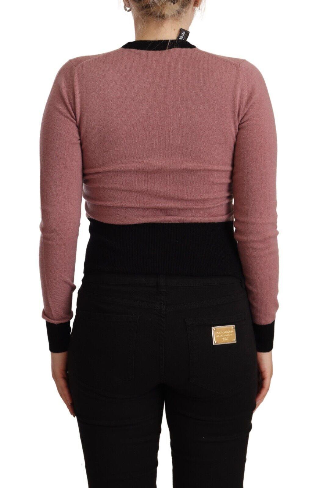 Dolce & Gabbana Elegant Pink Cashmere Crewneck Sweater - Arichezz.store