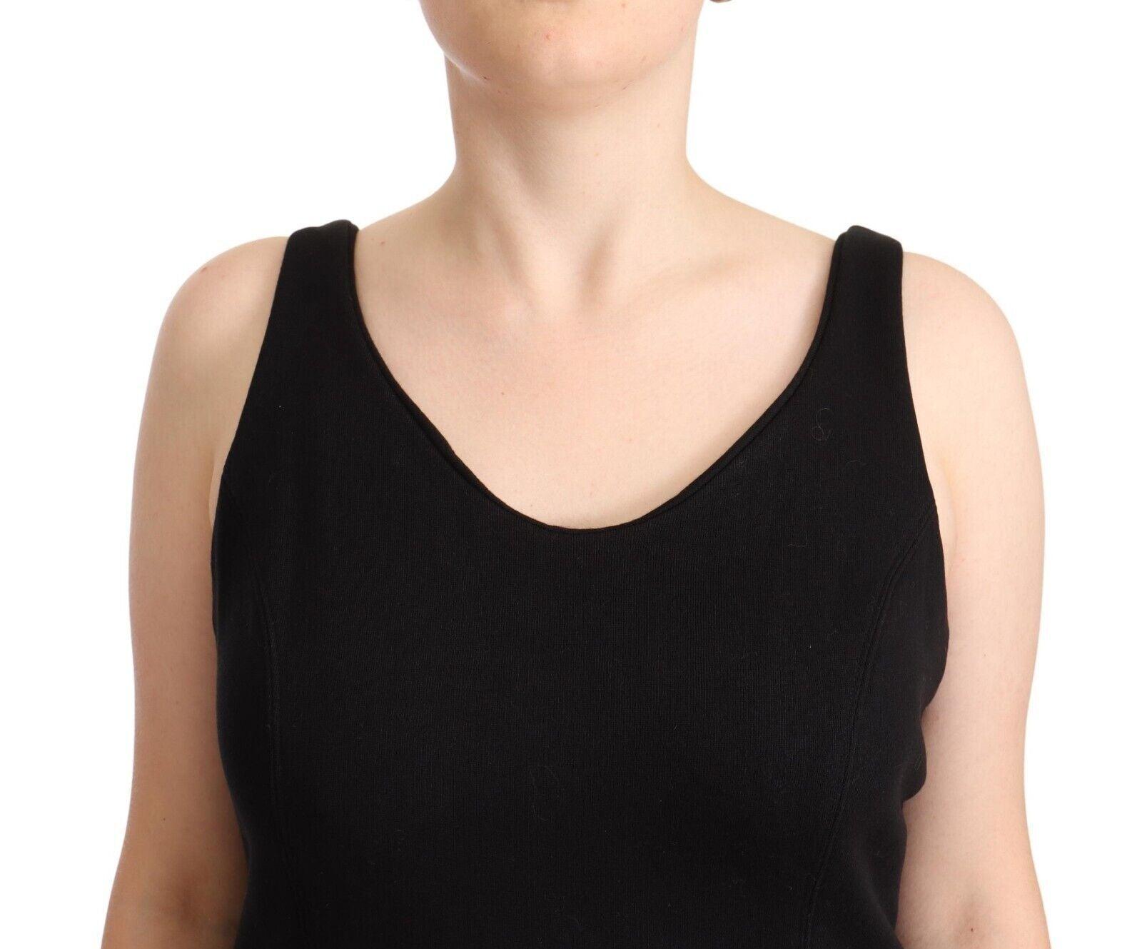 Ermanno Scervino Chic Sleeveless Designer Tank Top in Black - Arichezz.store